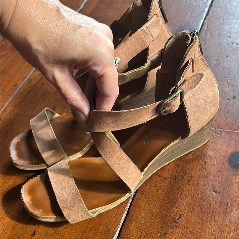 Lucky Brand Tan Wedge Shoes